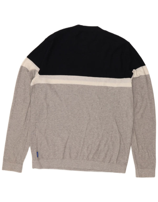 Jack & Jones Ανδρικό πουλόβερ με λαιμόκοψη μεσαίου γκρι βαμβακερό