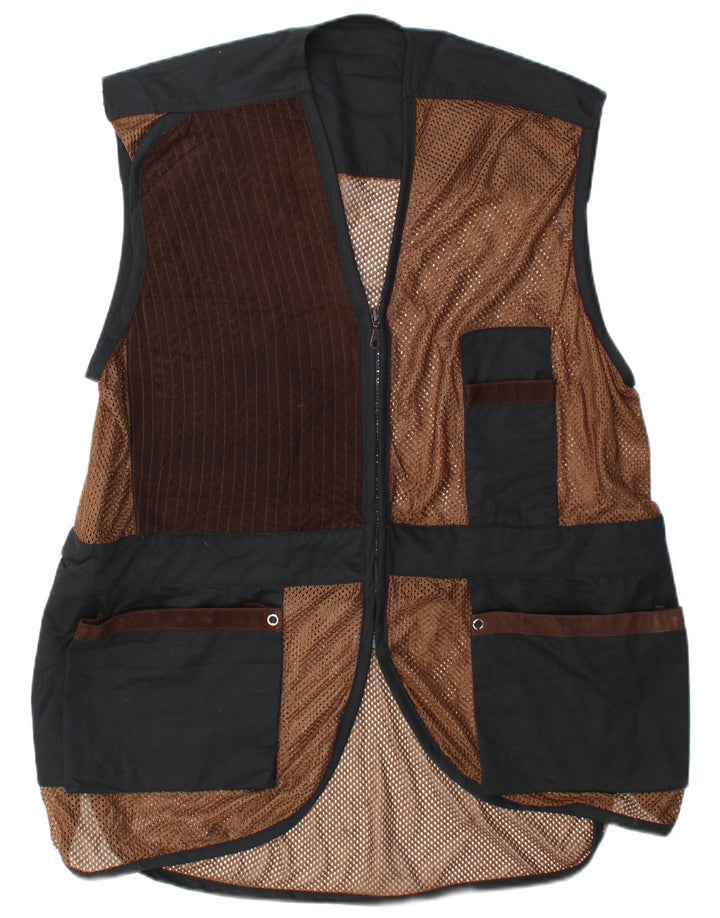 Vintage Mens Utility Gilet Μεγάλο πολύχρωμο συνονθύλευμα