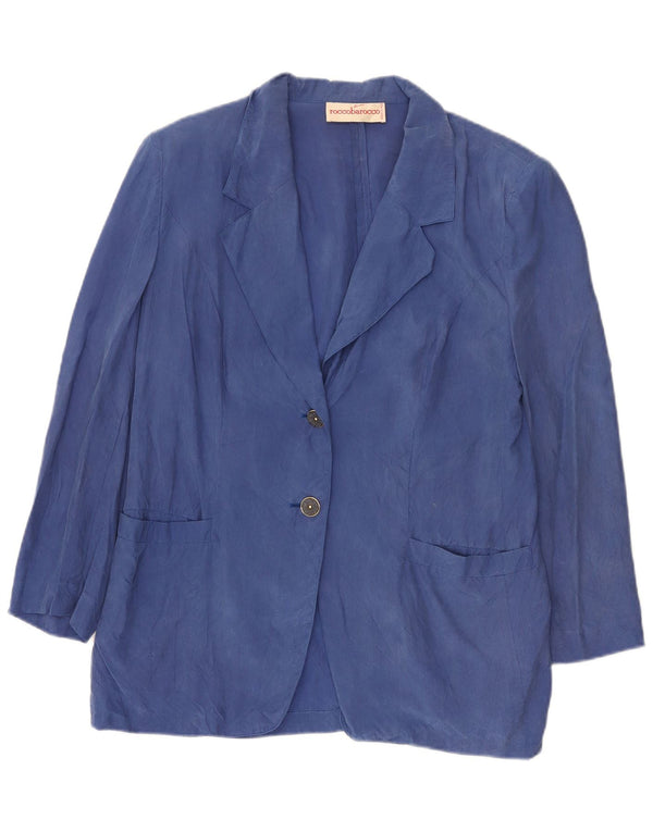 Roccobarocco Γυναικείο σακάκι 2 κουμπιών UK 12 Medium Blue