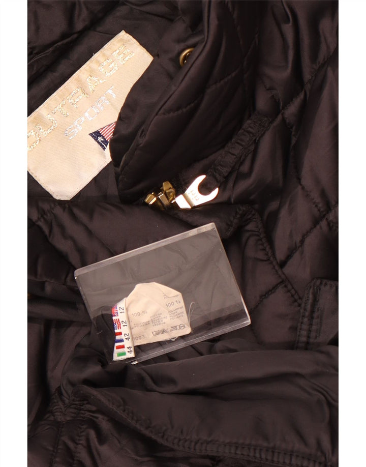 Outrage Γυναικείο μπουφάν με επένδυση UK 12 Μεσαίου Μαύρου Πολυεστέρα