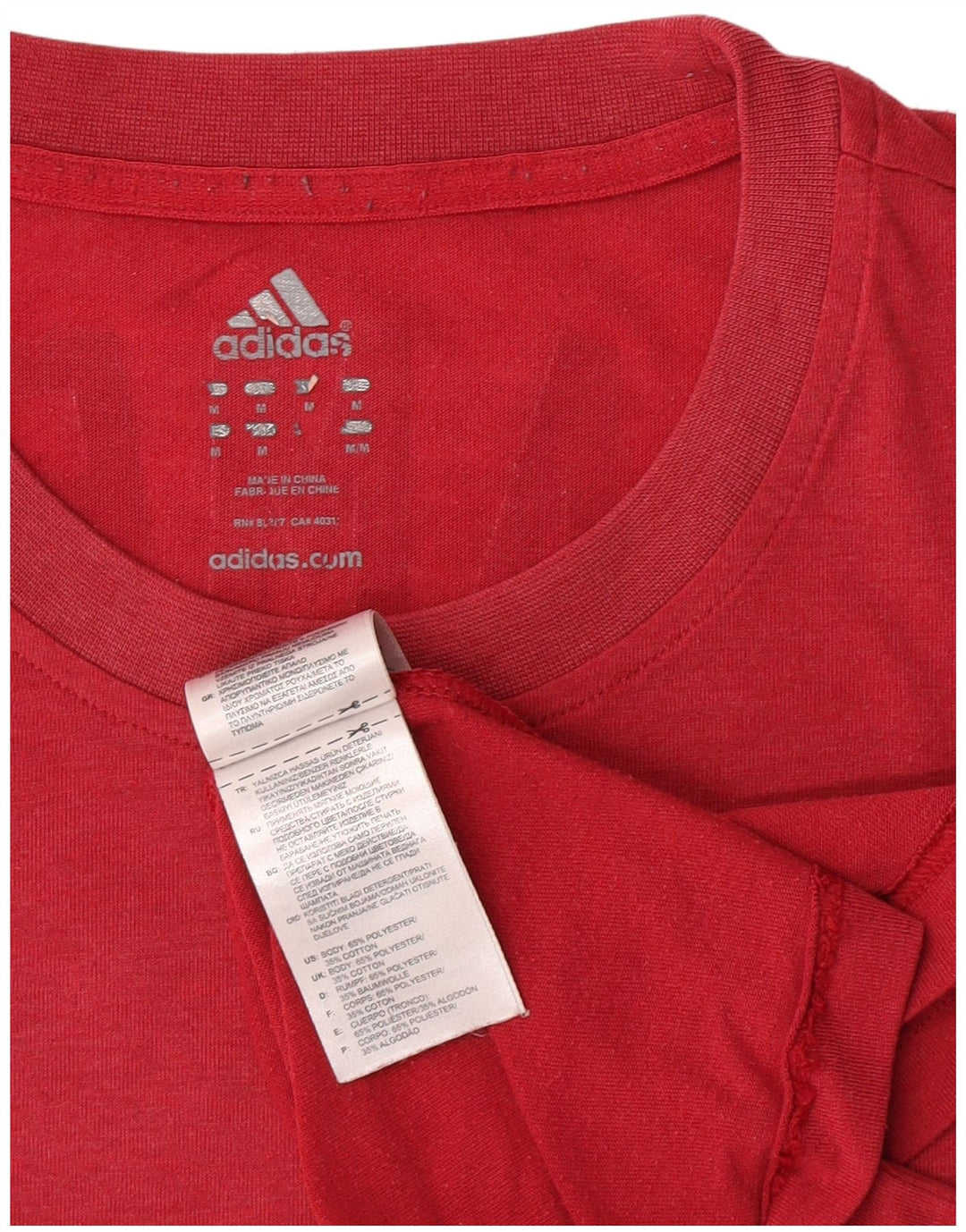 Ανδρικό γραφικό μπλουζάκι Adidas Miami Top Medium Burgundy Polyester