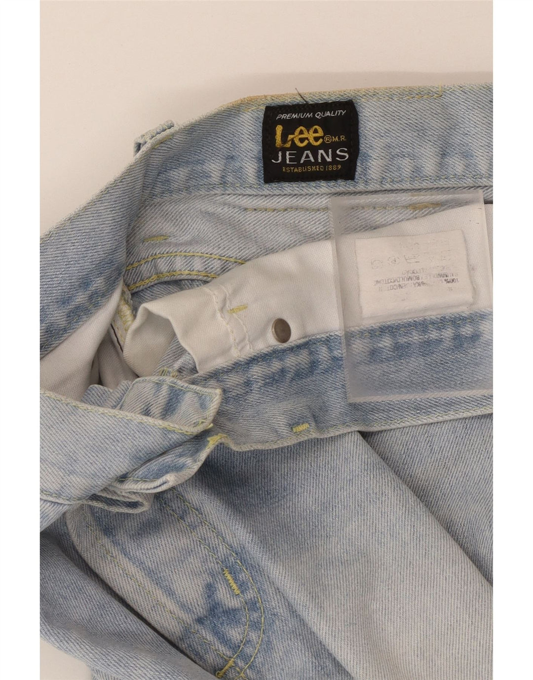 Lee Mens Straight Jeans W32 L32 Blue Cotton