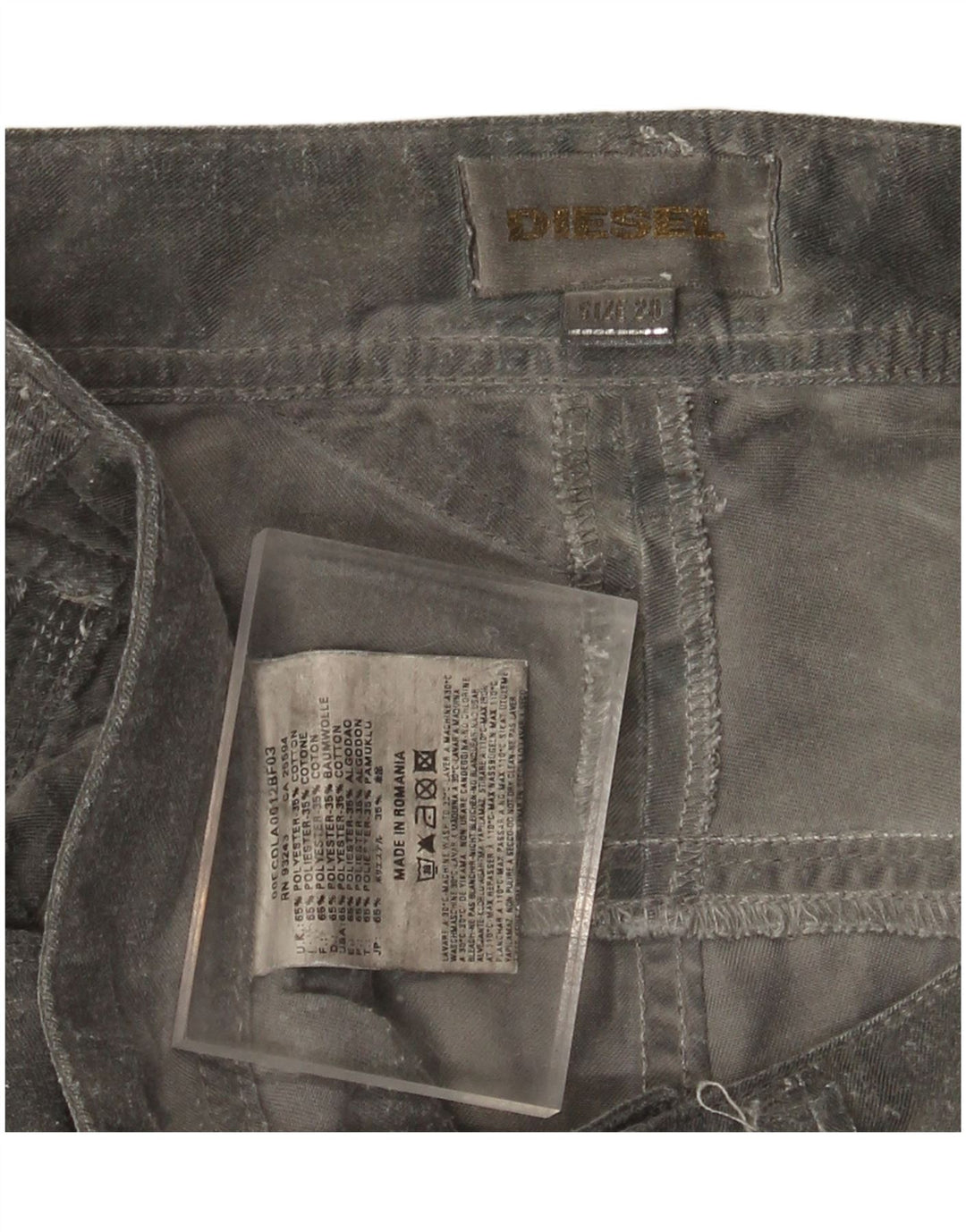 Diesel Γυναικείο Slim Casual Παντελόνι W28 L31 Γκρι Πολυεστέρας Καμουφλάζ