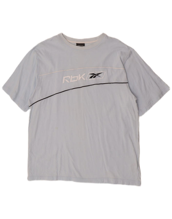 Ανδρικό γραφικό T-Shirt Reebok Top 2XL Μπλε βαμβακερό
