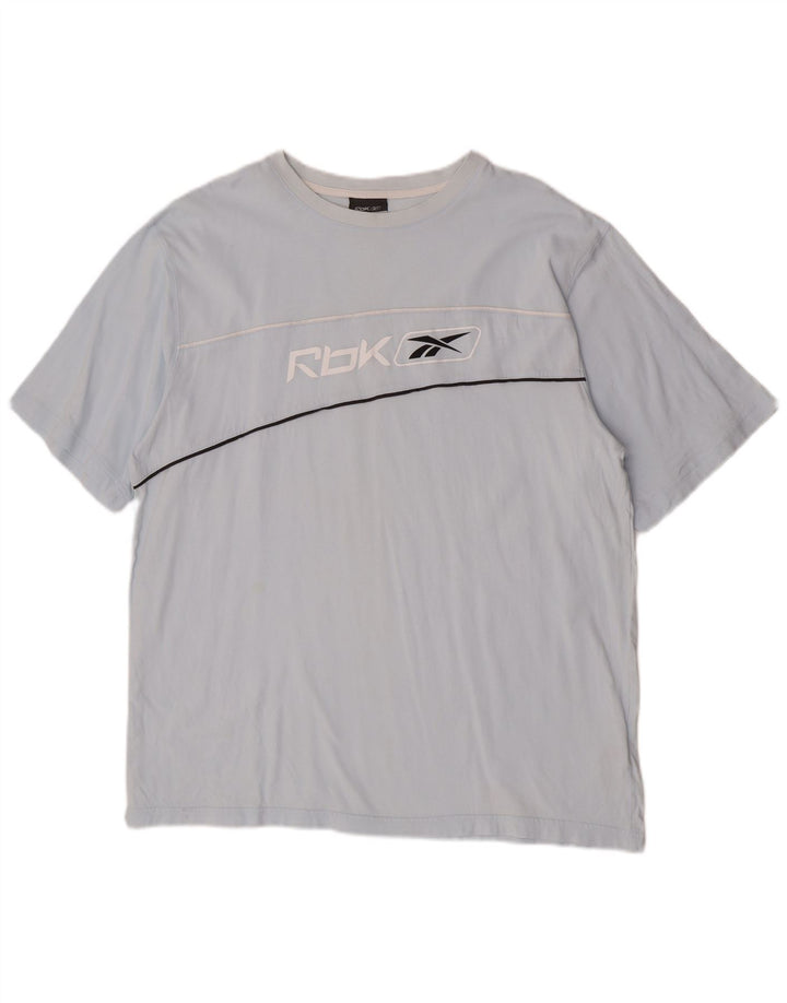 Ανδρικό γραφικό T-Shirt Reebok Top 2XL Μπλε βαμβακερό