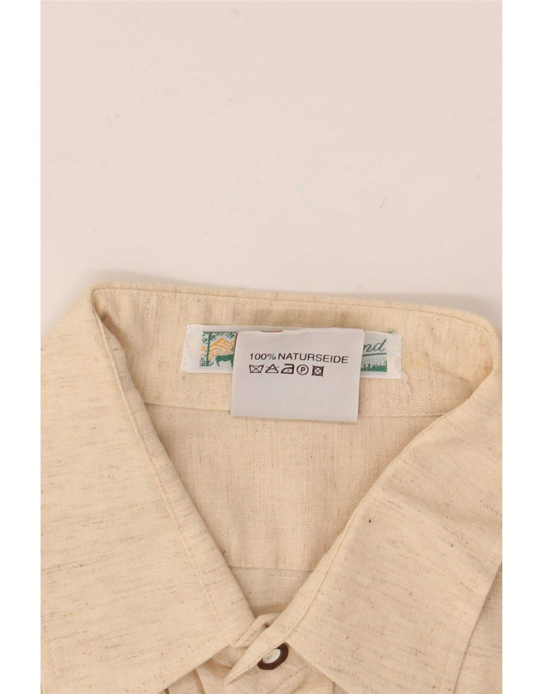Ανδρικό πουκάμισο Vintage Μέγεθος 40 Medium Beige Silk