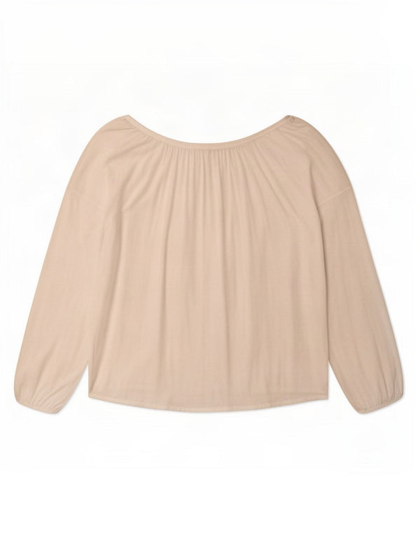 Benetton Γυναικείο Oversized Off Shoulder Top UK 16 Large White Viscose