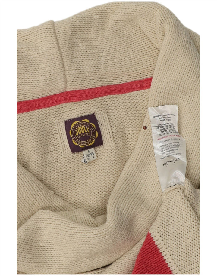 Joules Γυναικείο πουλόβερ με σάλι λαιμό UK 8 Small Off White