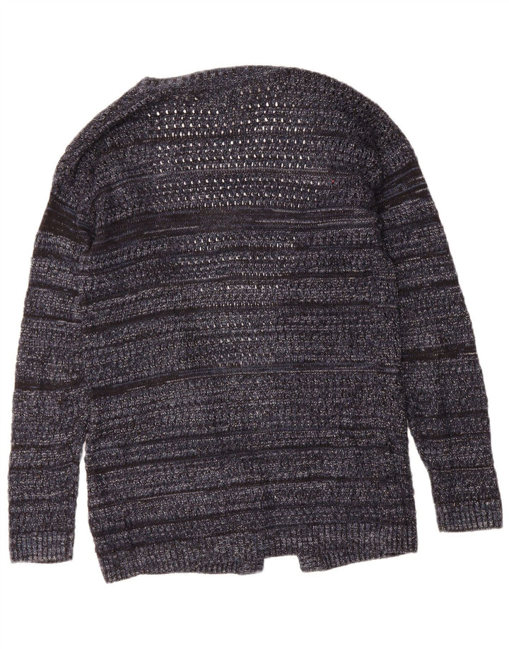 ZARA Mens Cardigan Sweater Small Navy Blue Flecked