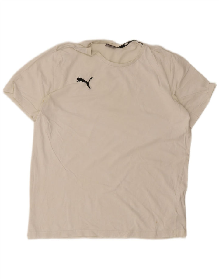 Ανδρικό T-Shirt Puma Top μεγάλο λευκό βαμβακερό