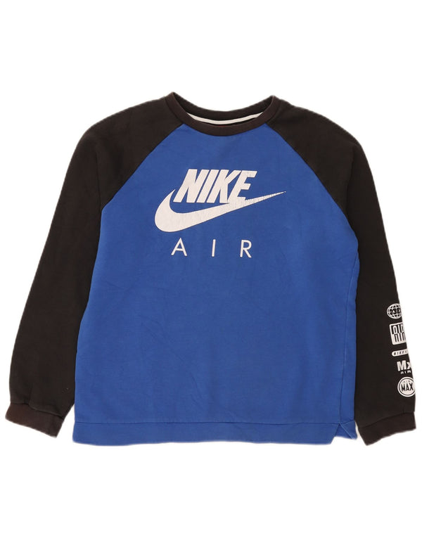 Γραφικό φούτερ Nike Boys Jumper 13-14 ετών XL Μπλε χρώματος βαμβακερό