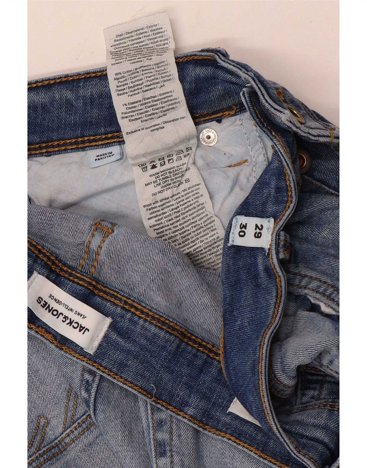 Ανδρικό Jack & Jones Distressed Slim Jeans W29 L30 Blue Cotton