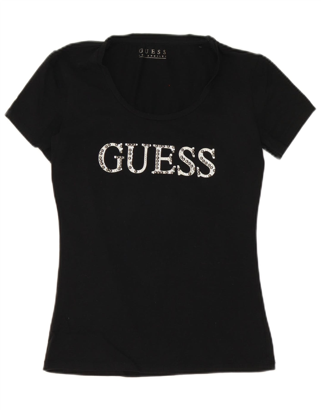 Γυναικείο γραφικό μπλουζάκι Guess Top UK 10 Small Black