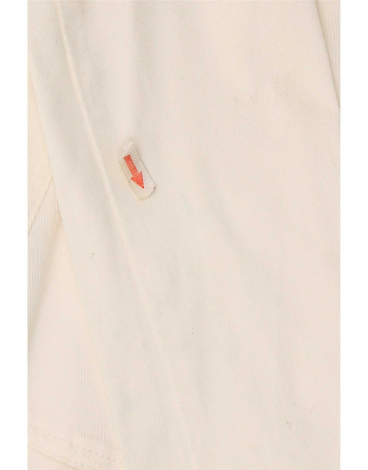 Armani Jeans Γυναικείο σακάκι 3 κουμπιών UK 10 Small λευκό βαμβακερό