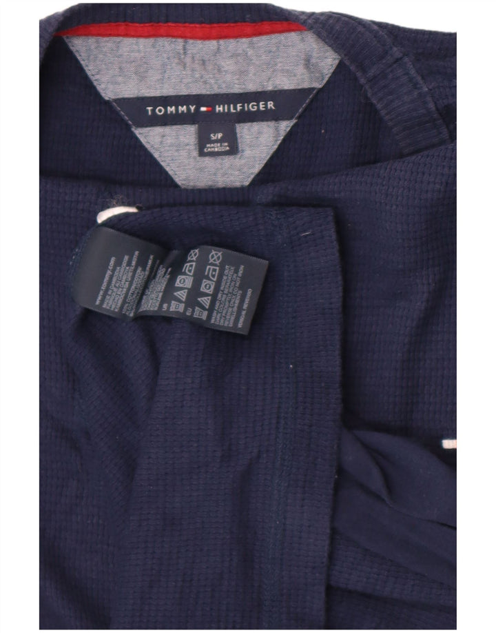 Tommy Hilfiger ανδρικό μπλουζάκι μακρυμάνικο μικρό, μπλε βαμβακερό
