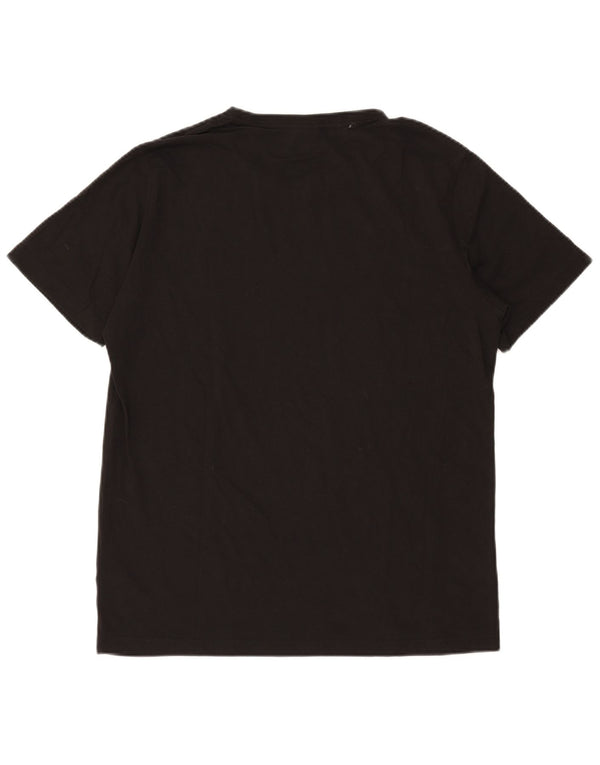 Puma Mens T-Shirt Top Large Black Cotton