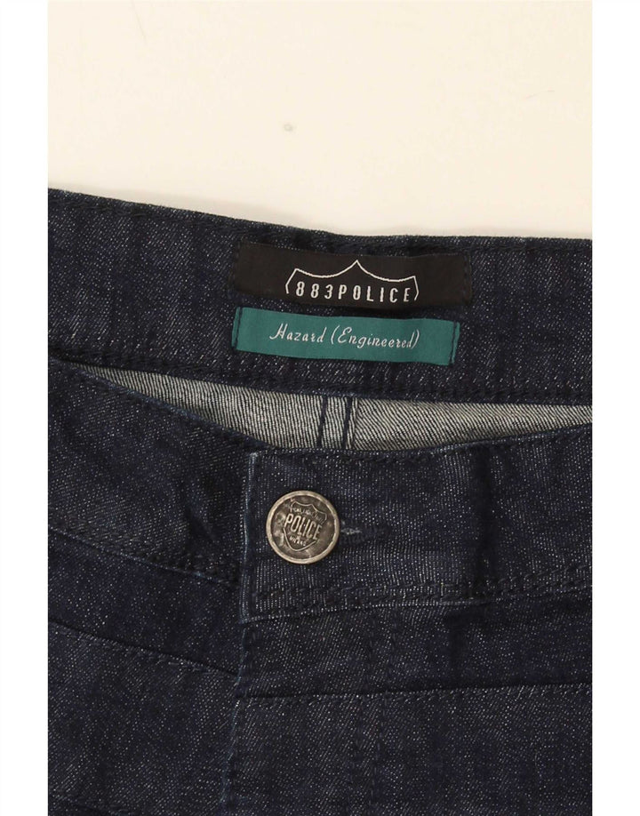 883 Police Mens Engineered Regular Fit Straight Jeans W38 L30 Navy Blue