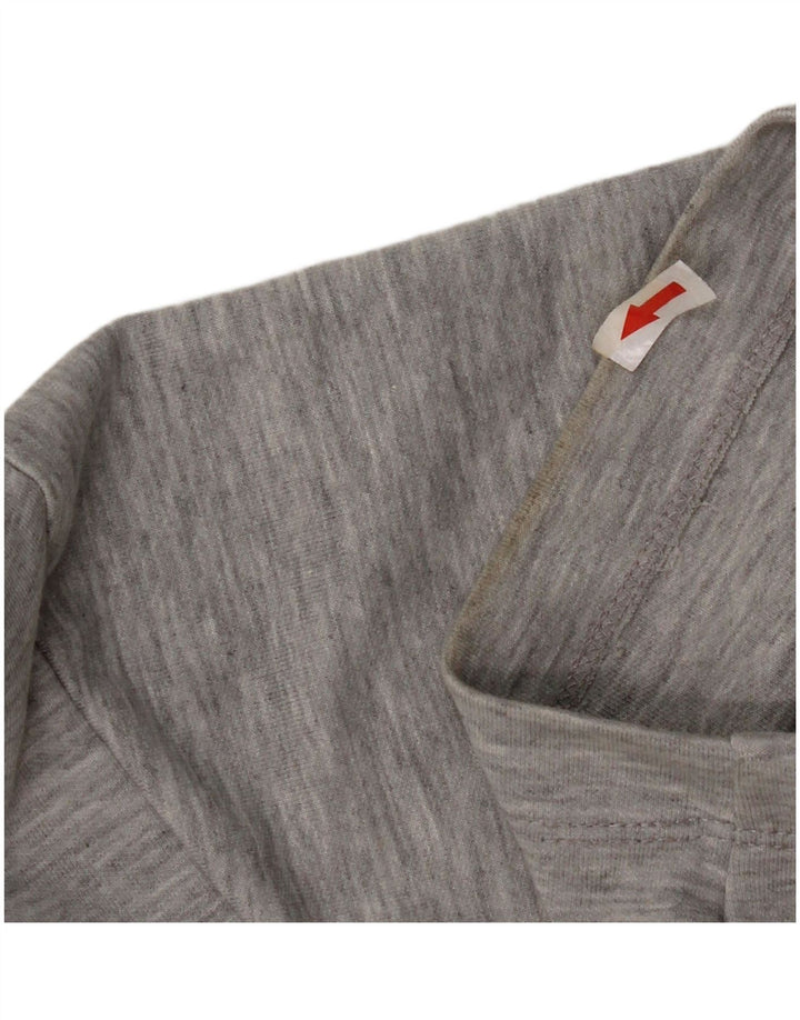 Zara Γυναικείο T-Shirt Top UK 16 Large Grey Flecked Polyester