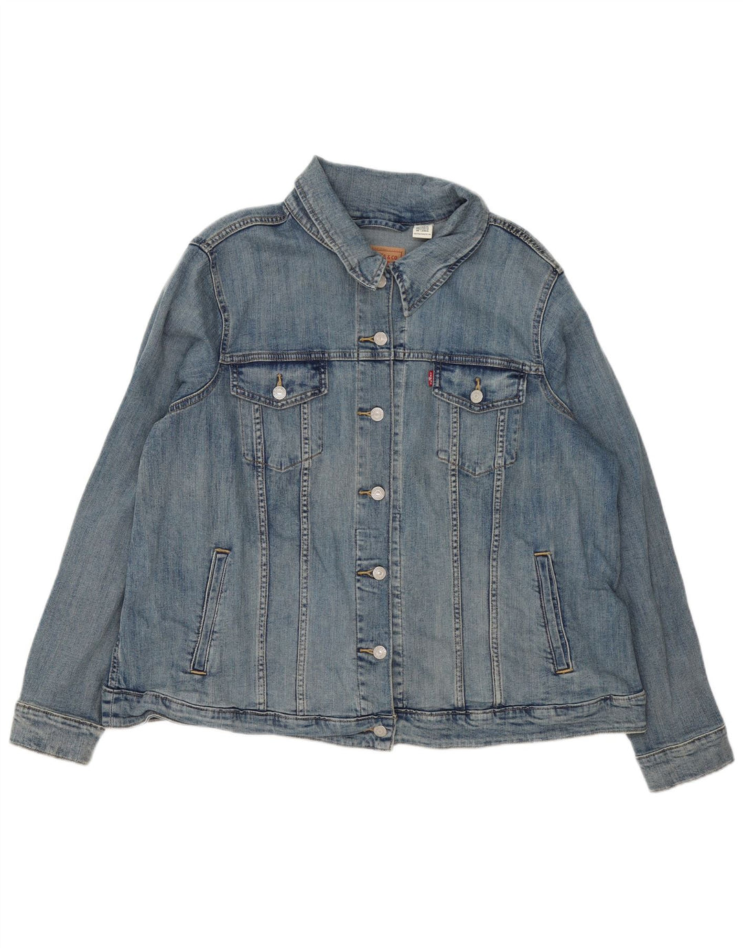 Levi's Γυναικείο Τζιν Μπουφάν UK 22 3XL Blue Cotton Classic