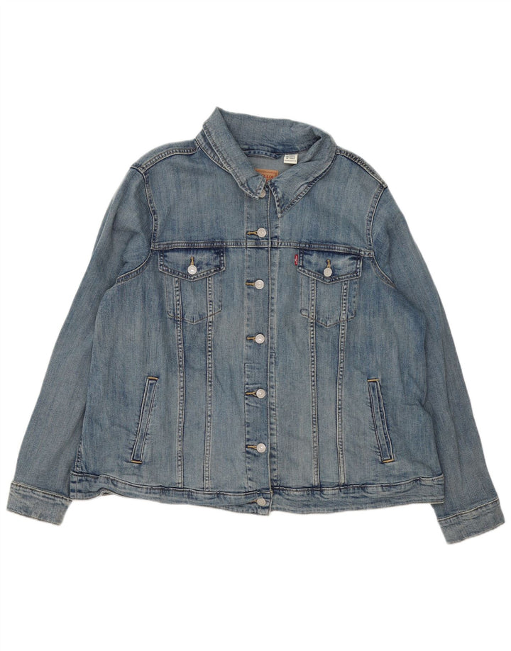 Levi's Γυναικείο Τζιν Μπουφάν UK 22 3XL Blue Cotton Classic