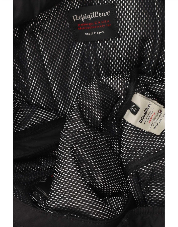 Refrigiwear Γυναικείο μπουφάν με κουκούλα IT 46 μεγάλο μαύρο πολυεστέρα