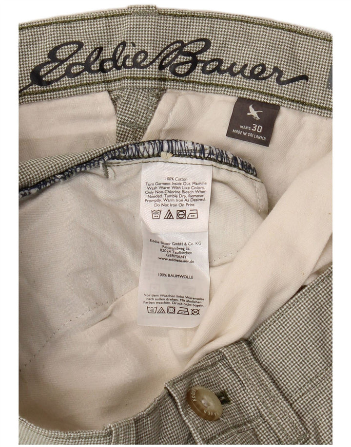 EDDIE BAUER Ανδρικό σορτς Chino W30 Βαμβακερό μεσαίο χακί Houndstooth