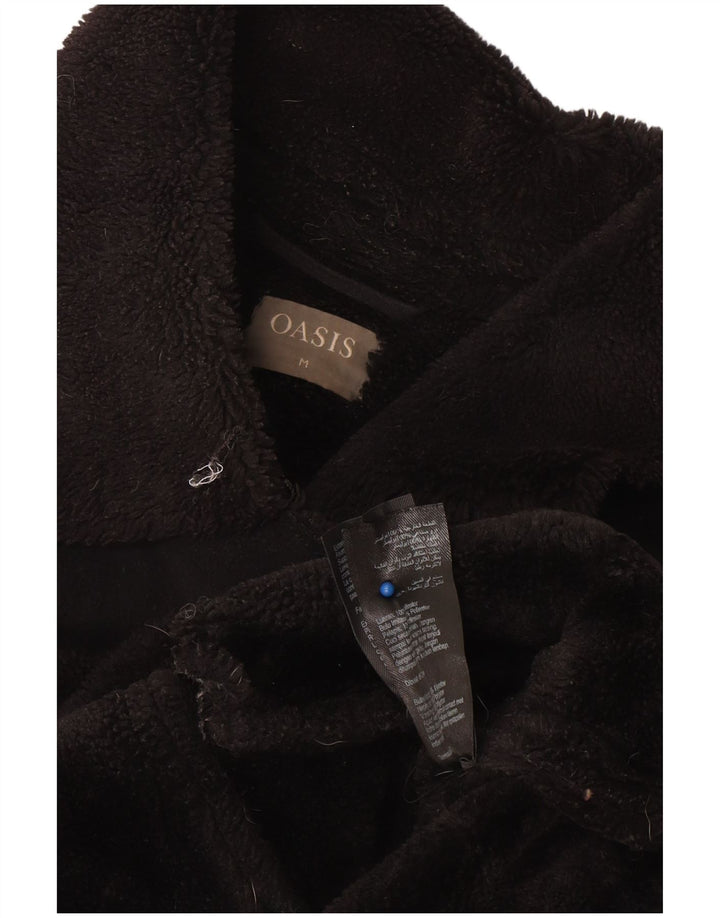 Γυναικείο Oasis Sherpa Biker Jacket UK 14 Medium Black Polyester