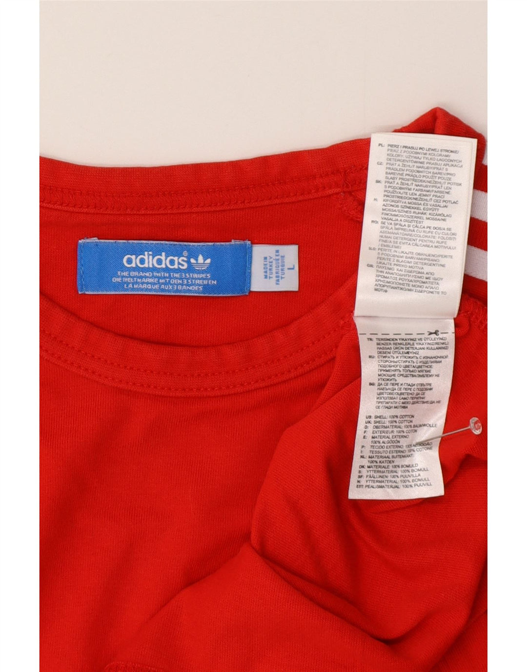 Ανδρικό T-Shirt Adidas Top μεγάλο κόκκινο βαμβακερό