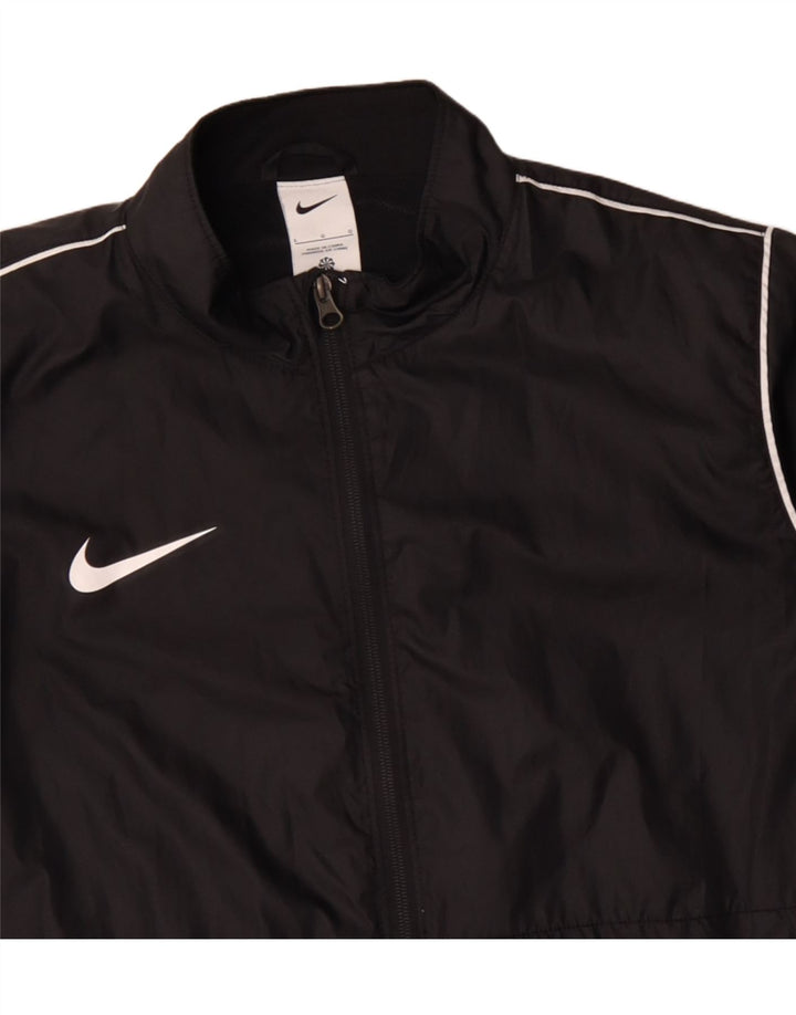 NIKE Ανδρικό μπουφάν βροχής UK 40 μεγάλο μαύρο πολυεστέρα
