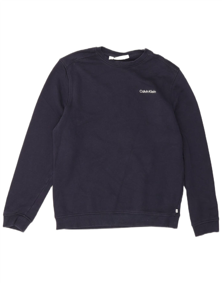 Ανδρικό φούτερ γκολφ Calvin Klein Jumper Medium Navy Blue βαμβακερό