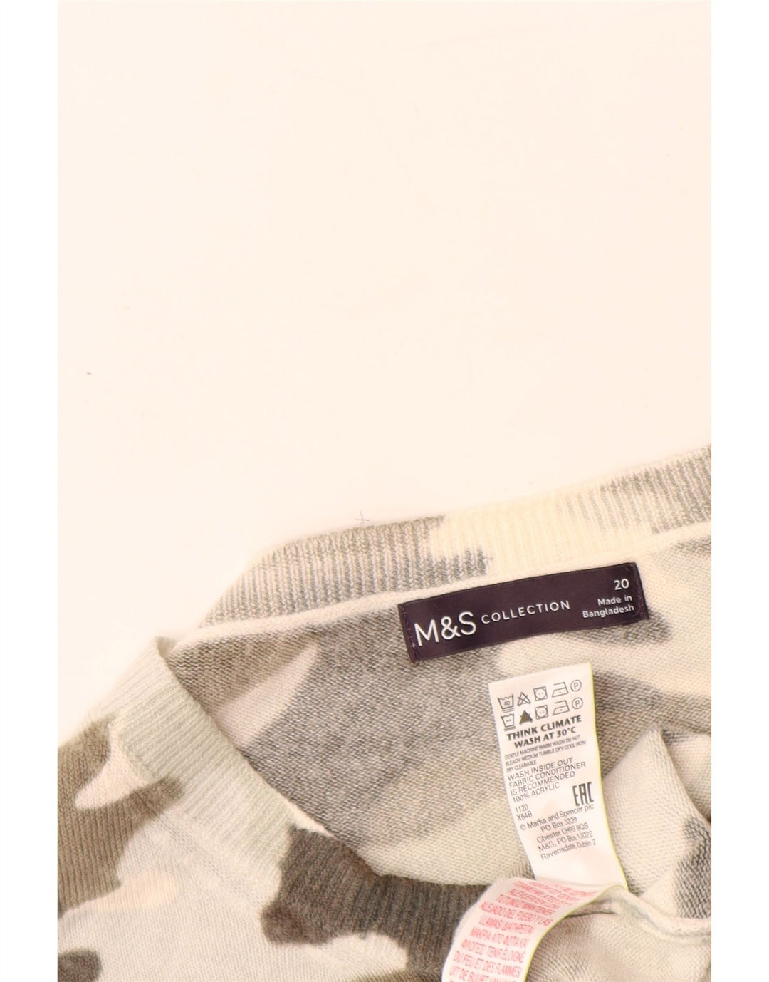 MARKS & SPENCER Γυναικείο πουλόβερ με λαιμόκαυστο UK 20 2XL Μπεζ παραλλαγή