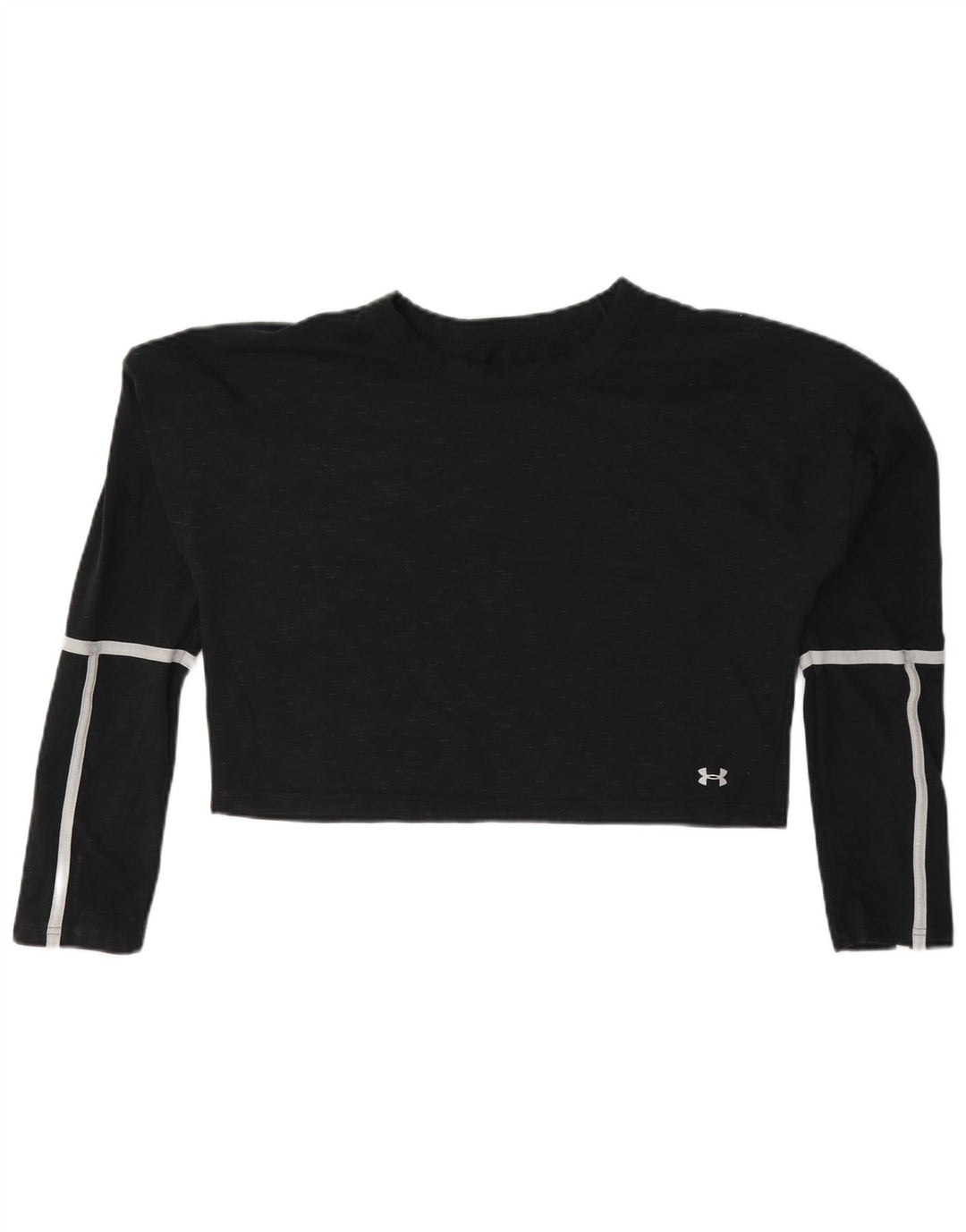 Under Armour Γυναικείο Crop Μακρυμάνικο UK 14 Μεσαίο Μαύρο Βαμβακερό