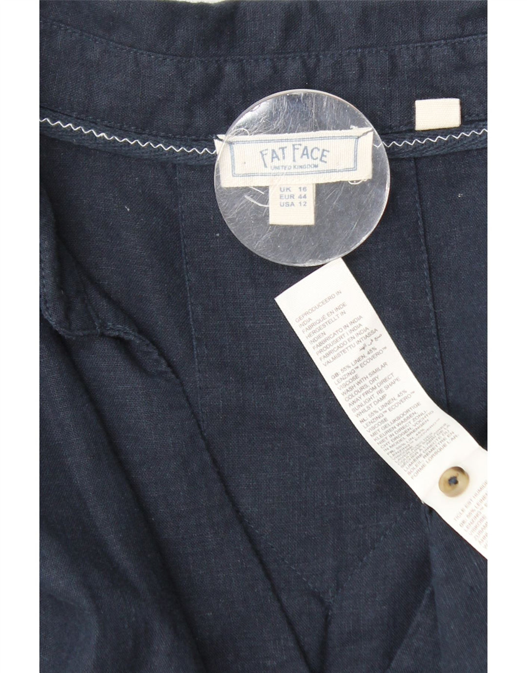 FAT FACE Γυναικείο πουλόβερ πουκάμισο UK 16 Large Navy Blue Len