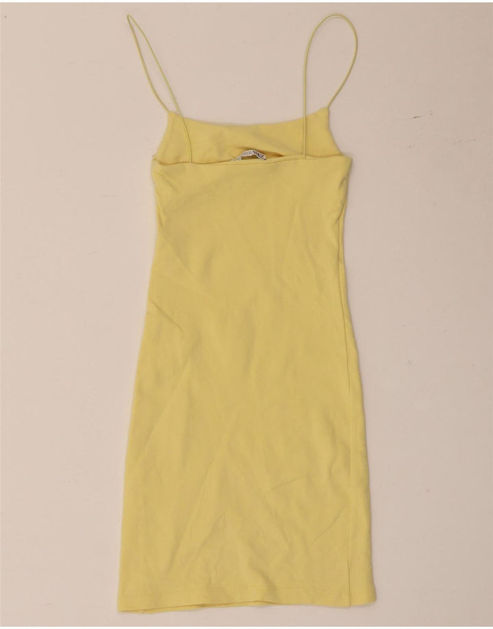 Zara Γυναικείο Slip Dress UK 8 Small Yellow