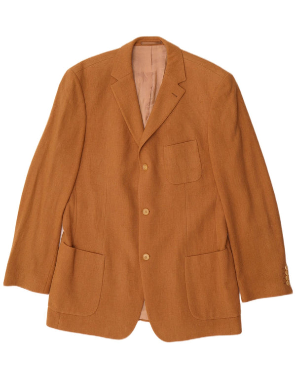Ανδρικό σακάκι σακάκι Hugo Boss 3 κουμπιών UK 42 XL μπεζ μαλλί