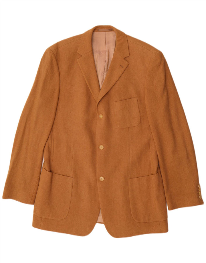 Ανδρικό σακάκι σακάκι Hugo Boss 3 κουμπιών UK 42 XL μπεζ μαλλί