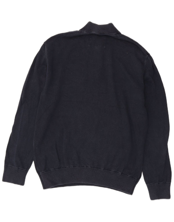 Jack Wills Ανδρικό πουλόβερ με φερμουάρ XL Μπλε βαμβακερό