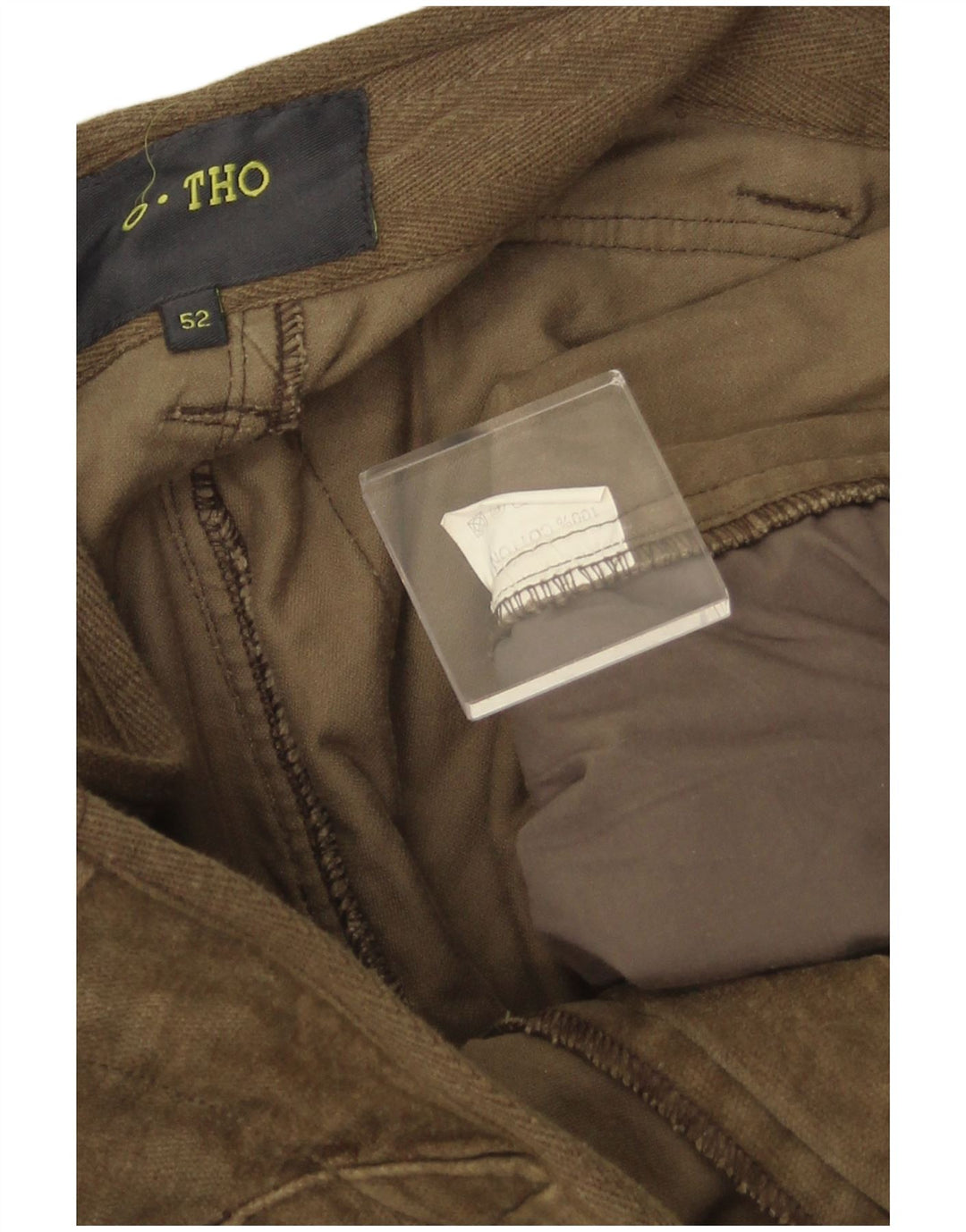 VINTAGE Ανδρικό ίσιο παντελόνι Chino IT 52 XL W38 L34 Χακί βαμβακερό
