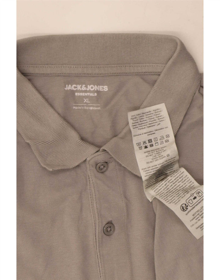 Ανδρικό μπλουζάκι πόλο Jack & Jones XL Γκρι βαμβακερό
