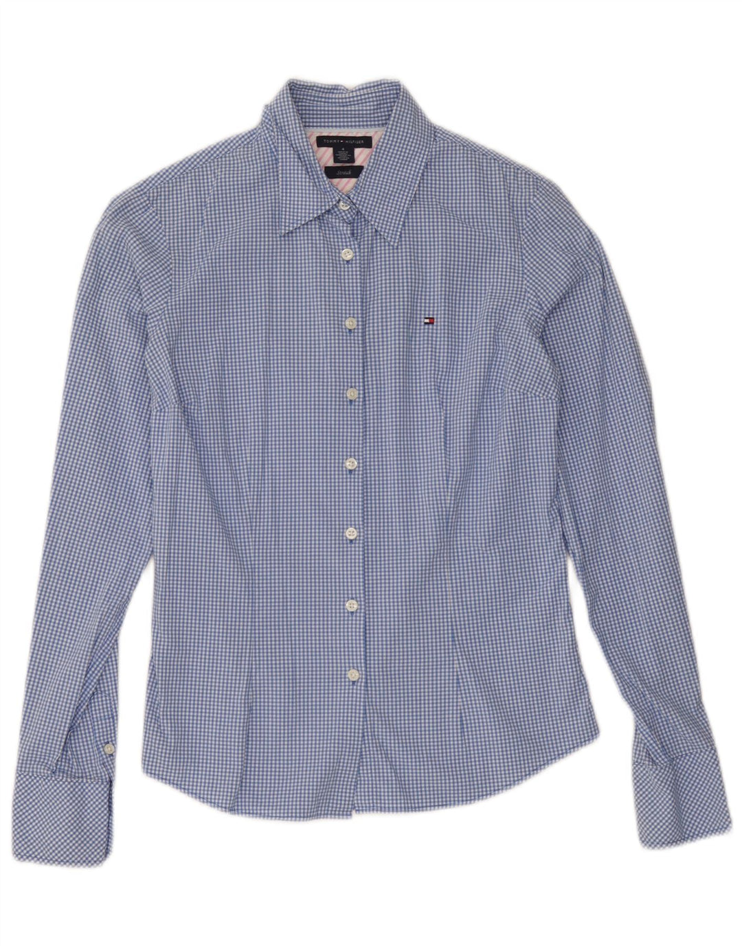 Tommy Hilfiger Γυναικείο πουκάμισο US 4 Small Blue Gingham Cotton