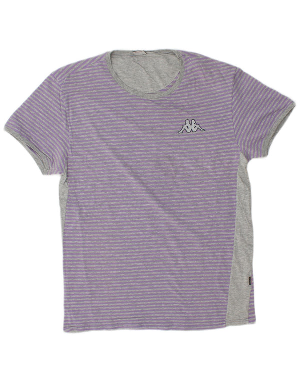 KAPPA Ανδρικό T-Shirt Top XL Purple Pinstripe Βαμβακερό
