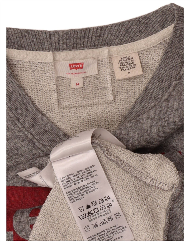 Γυναικείο γραφικό φούτερ Levi's Jumper UK 14 Μεσαίο γκρι βαμβακερό
