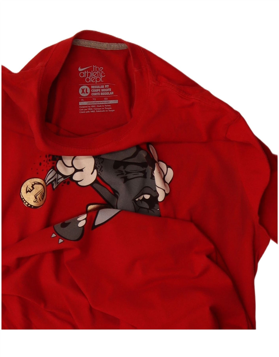 Ανδρικό μπλουζάκι Nike με γραφικά κανονική εφαρμογή, τοπ XL κόκκινο