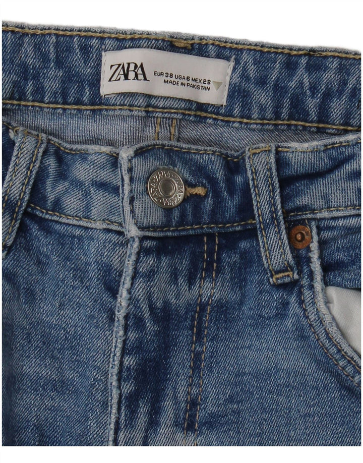 Zara Γυναικείο Cropped Jeans EU 38 Small W28 L25 Blue