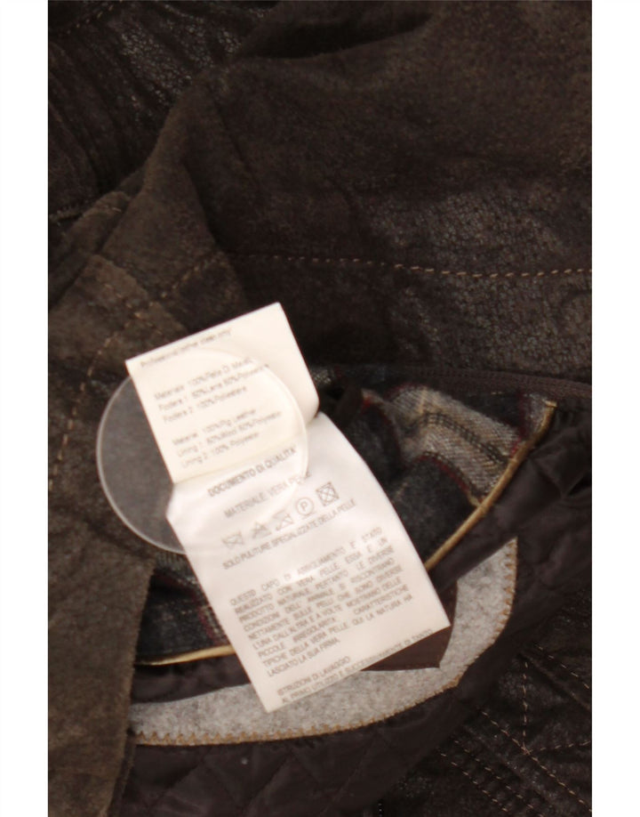 Blackthorn Ανδρικό Δερμάτινο Μπουφάν IT 48 Δερμάτινο Μεσαίο Καφέ