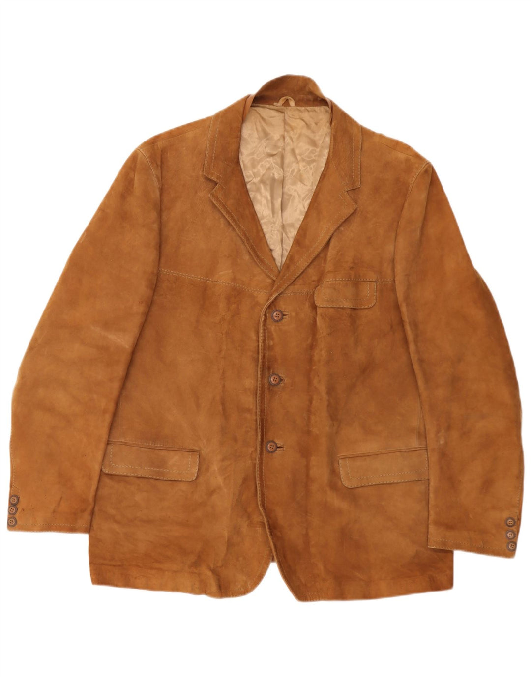 Vintage Ανδρικό Σουέντ Σακάκι με 3 κουμπιά UK 40 Large Beige
