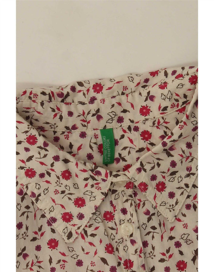 Γυναικείο πουκάμισο Benetton UK 16 Large White Floral