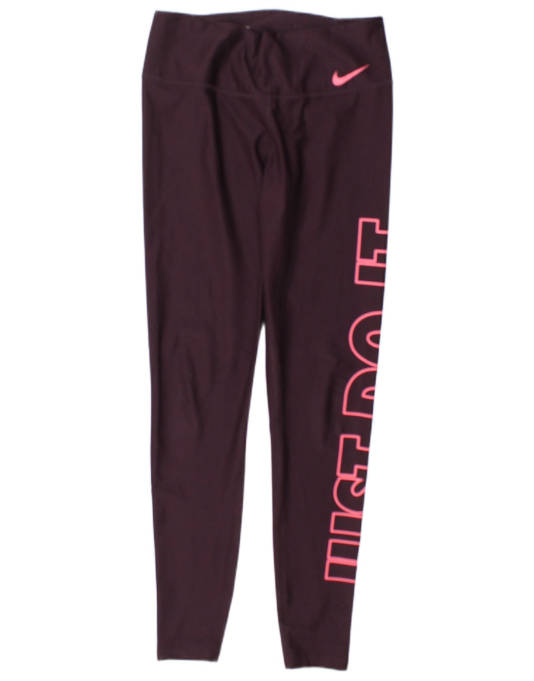 Γυναικεία γραφικά κολάν Nike Dri Fit UK 10 Small μπορντό πολυεστέρας