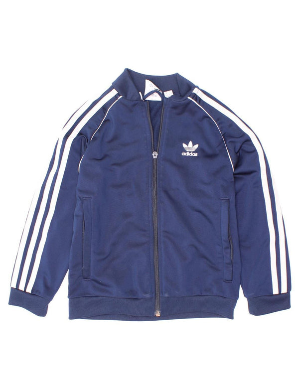 Adidas Boys αθλητική φόρμα Top Jacket 6-7 Years Navy Blue Polyester