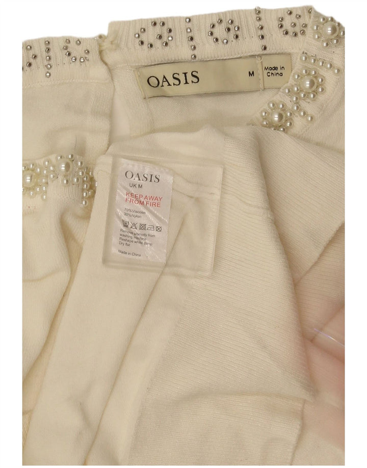 Γυναικείο πουλόβερ Oasis Boat Neck Jumper UK 14 Medium White Viscose